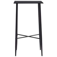 mesa alta de cocina mdf negro 60x60x111 cm