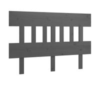 vidaxl cabecero de cama madera maciza de pino gris 1235x3x81 cm