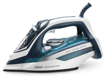 Plancha de vapor - Ufesa Advanced Care, 220 g/min, Vapor continuo 40 450 ml, 3200 W, Azul
