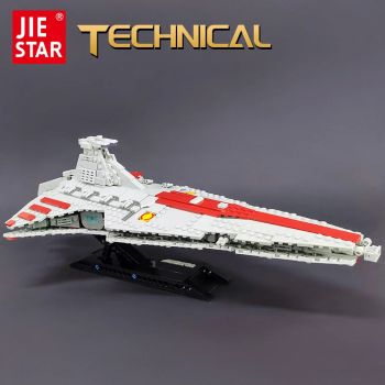 67106 alta tecnología Moc JIESTAR Venator Attack Cruiser Fighter destructor ladrillo modelo de construcción bloques de estrella juguetes de barco espacial