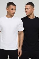 pack de 2 camisetas basicas con cuello de caja mono