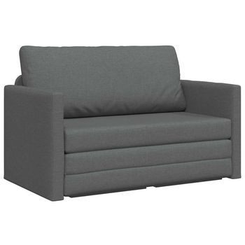 Sofá Cama 110cm Gris Oscuro Tela Vidaxl