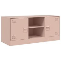 mueble tv  mueble de salon  armario tv de acero rosa 99x39x44 cm