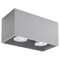 lampara de techo gris aluminio alt 10 cm