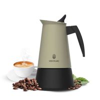 cecotec cafetera italiana piccolina 900 green 450ml 10 tazas de cafe acero inoxidable apta todas superficies