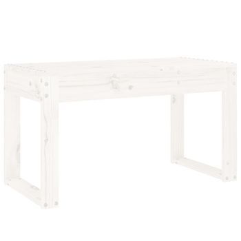 Banco De Jardín | Banco De Exterior | Silla De Jardín Madera Maciza De Pino Blanco 80x38x45 Cm