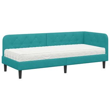 Estructura De Cama En Esquina Tuquesa 80 X 200 Cm Terciopelo Vidaxl