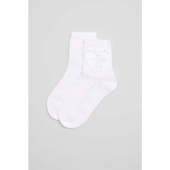 Ysabel Mora Calcetines Calcetines infantiles calados algodón blanco para niña