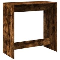 mesa alta de bar madera ingenieria roble ahumado 102x50x1035cm