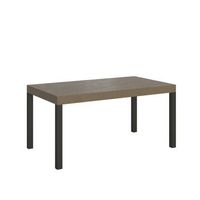 mesa extensible everyday premium 160420x90 cm en gris tortola con patas antracita