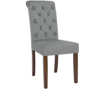 Silla de comedor lisburn terciopelo gris 63x45x98 cm