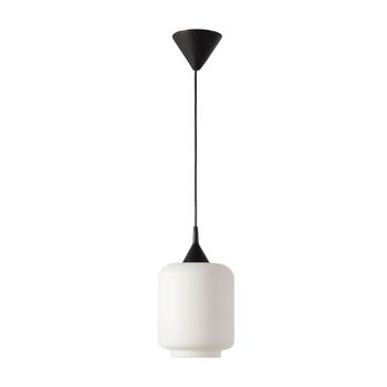 Lámpara techo vidrio soplado blanco mate