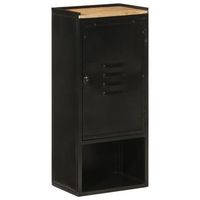 mueble de bano hierro y madera maciza de mango 40x27x90 cm vidaxl