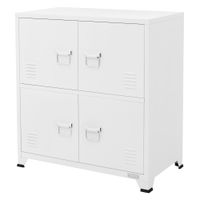 archivador de oficina blanco con 2 compartimentos 75x40x805cm