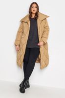 yours abrigo beige acolchado de rombos mujer curvy y tallas grandes yours