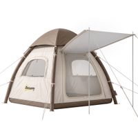 outsunny tienda de campana inflable con mosquitera vestibulo bomba impermeable