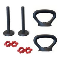 ajustable para pesas rusas r asa de kettlebell portatil compatible con discos estandar antideslizante y ahorra espacio r 2 piezas negro y rojo