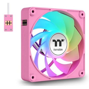 Refrigeración aire Thermaltake rosa neón 3 ventiladores 12 cm CT120 EX ARGB Sync