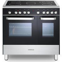 kenwood ck408-2 90 cm electric ceramic range cooker - black  chrome black
