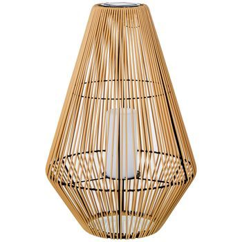 Lampara Solar 69cm Pie Hierro, Pp Y Pe Con Vela Led