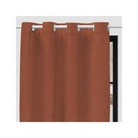 cortina de ojal opaca - 135 x 250 cm - soleil docre orange