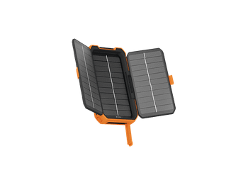 Powerbank - Xtorm XR203, 10000 mAh, 2x USB-C, 1x USB-A, 20W, Linterna, Solar, IP65, Negro/Naranja