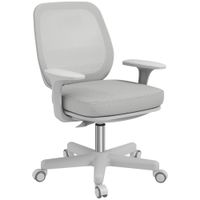 vinsetto silla de oficina ergonomica y reclinable con altura ajustable y 5 ruedas 55x48x825-945 cm gris   aosom espana