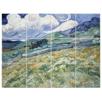 Legendarte - Panel Decorativo Multiple Vista Desde Saint-remy - Vincent Van Gogh Cm. 150x200 (12 Paneles)