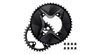 platos alugear redondo aero asimetrico shimano grx 11 12 velocidad negro