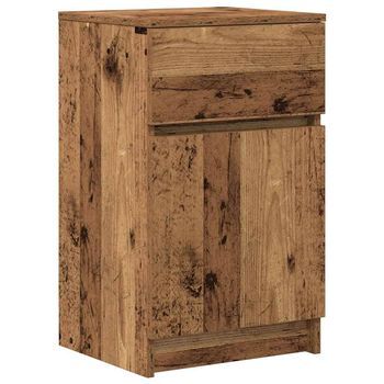 Mesita De Noche De Madera Antigua 39x35x65cm Madera Ingeniería