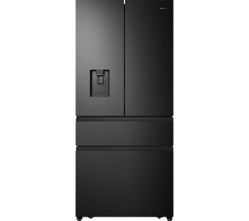 HISENSE PureFlat RF540N4WF1 Fridge Freezer - Black Steel, Black
