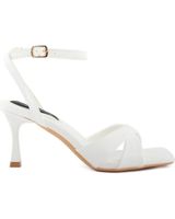 de fashion attitude sandalias de tacon fashion attitude fam95237 blancas con tira al tobillo white