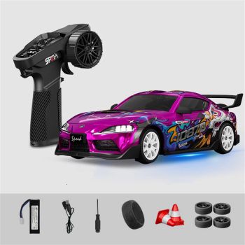 Hstar D24-01Q1- D24-01S7 RTR 1/24 2.4G 4WD Coche RC Drift Gyro Mini Totalmente Proporcional Luz LED Control Remoto Motor
