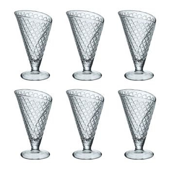 Set 6 copas helado vidrio templado 27 cl