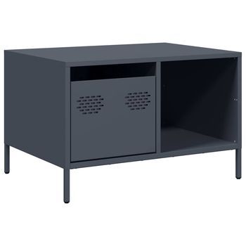 Mesa De Café - Mesa De Centro Acero Laminado En Frío Antracita 68,5x50x43,5 Cm