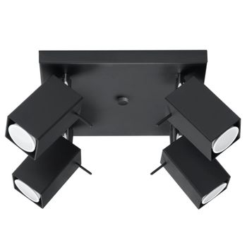 Lámpara de techo negro acero alt. 16 cm
