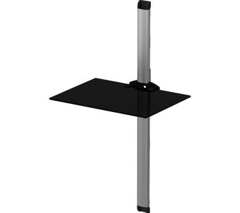 SONOROUS PL2610 Single Shelf Support System - Black & Silver, Black