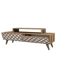 mueble tv city blanco nogal