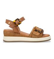 carmela para mujer 16222702-camel sandalias 162227 marron 39 tela 5 a 8cm hebilla casual