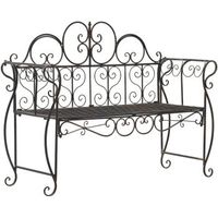 banco de jardin minna metal bronce 46x128x94 cm clp
