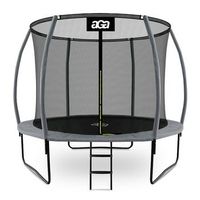 sport exclusive trampolin 305 cm gris  red de proteccion  escalera