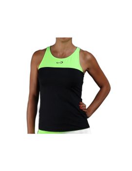 Camiseta de Pádel Endless Lace Mujer Negro-Verde