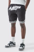 pantalon corto holgado de largo medio estilo baloncesto limited edition negro
