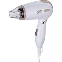 secador de pelo de viaje plegable jata sc47b 1200w 2 temperaturas 2 velocidades con accesorios marron blanco