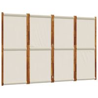 biombo divisor de 4 paneles gris claro 280x180 cm vidaxl