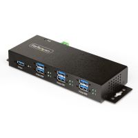 hub usb industrial startech st7300usbm gestion avanzada 7 puertos usb 32 gen 1 metal esd din