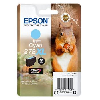 Epson 378XL Light Cyan Original Claria Photo HD High Capacity Ink Cartridge (Squirrel)