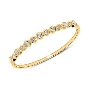 Anillo de oro de 14 quilates con topacios blancos