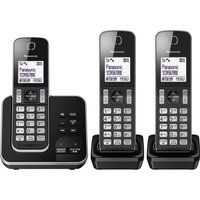 panasonic kx-tgd623eb cordless phone - triple handsets