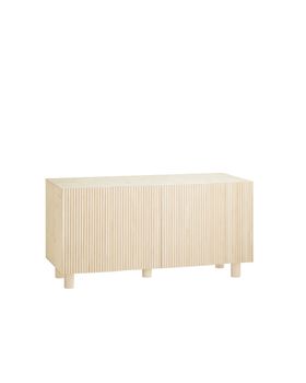 Aparador de madera de abeto y pino en tono beige 152x42cm